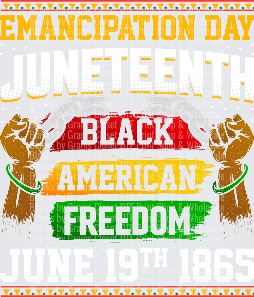 Emancipation Day Black American Freedom with Broken Chains