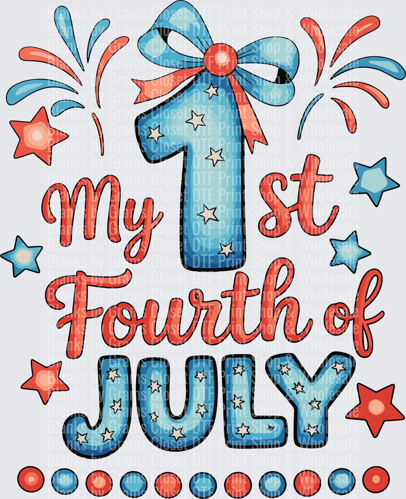 My 1st Fourth of July Patriotic Baby Celebration Design
