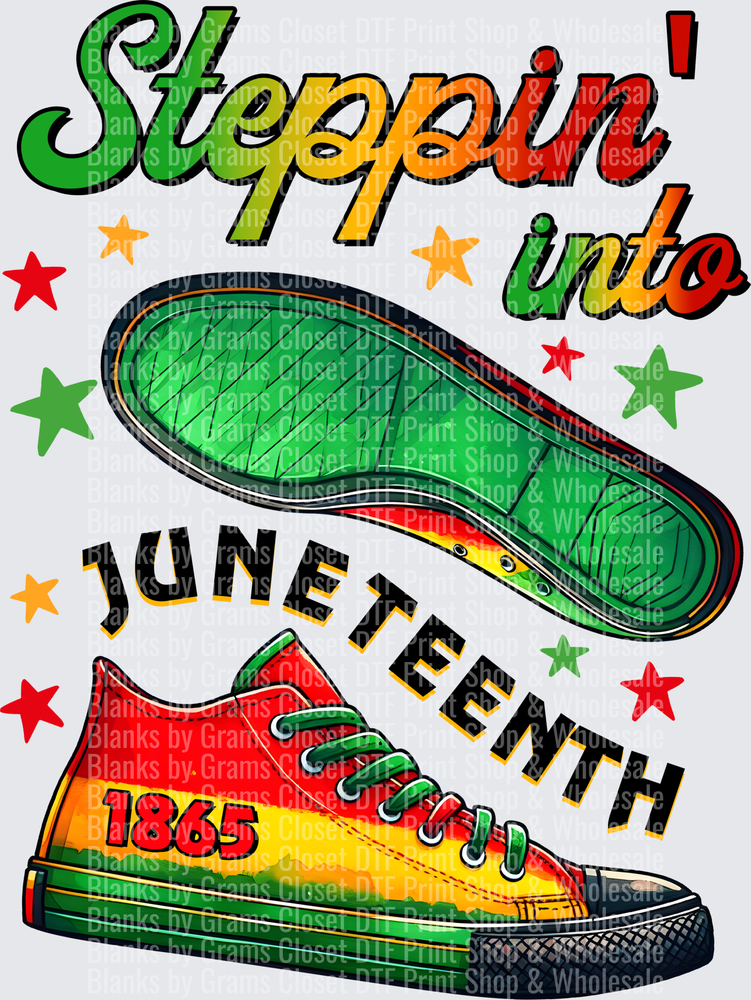 Steppin Into Juneteenth 1865 Sneaker and Skateboard Design
