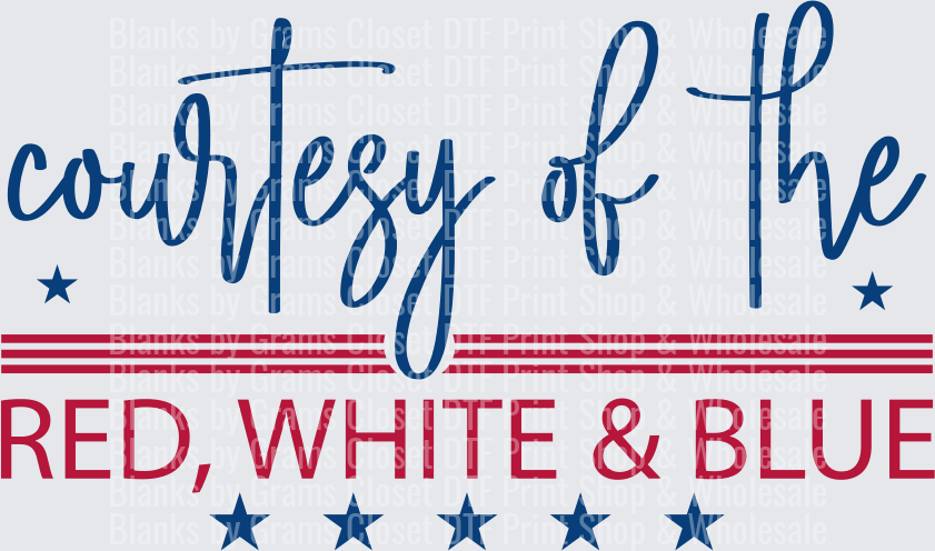 Courtesy of the Red White & Blue Patriotic Script Stars