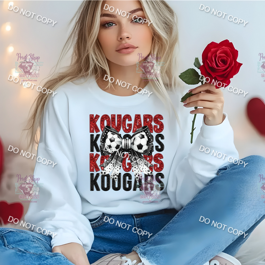 Kougars Soccer Bow DTF Transfer