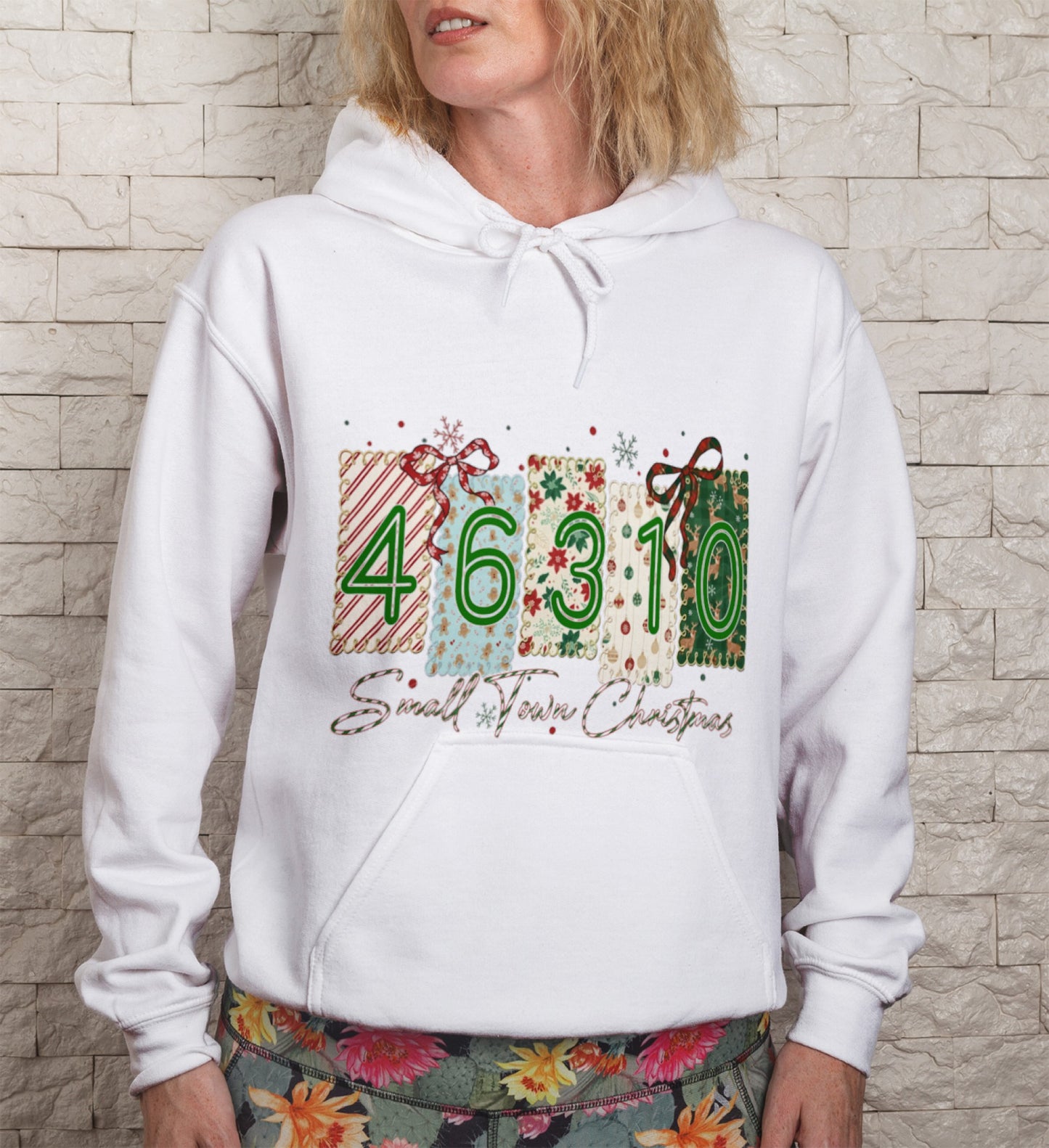 Small Town Christmas Custom Zipcode Hoodie