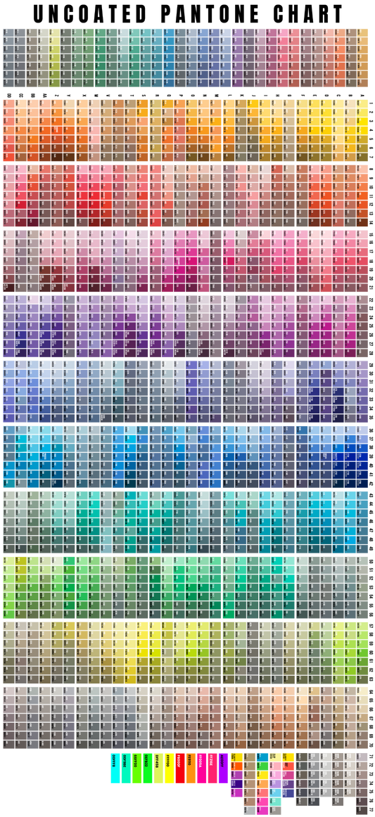 Physical DTF Pantone Color Chart – True Printed Color Guide by Gram’s Closet Print Shop
