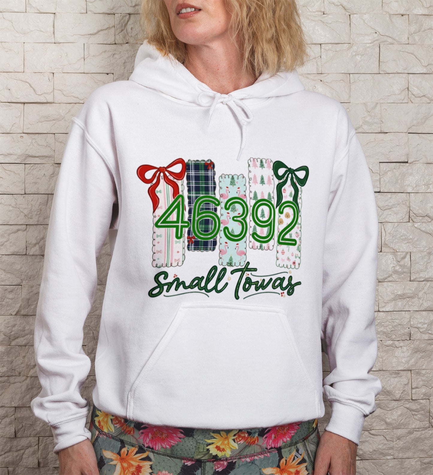 Small Town Christmas Custom Zipcode Hoodie