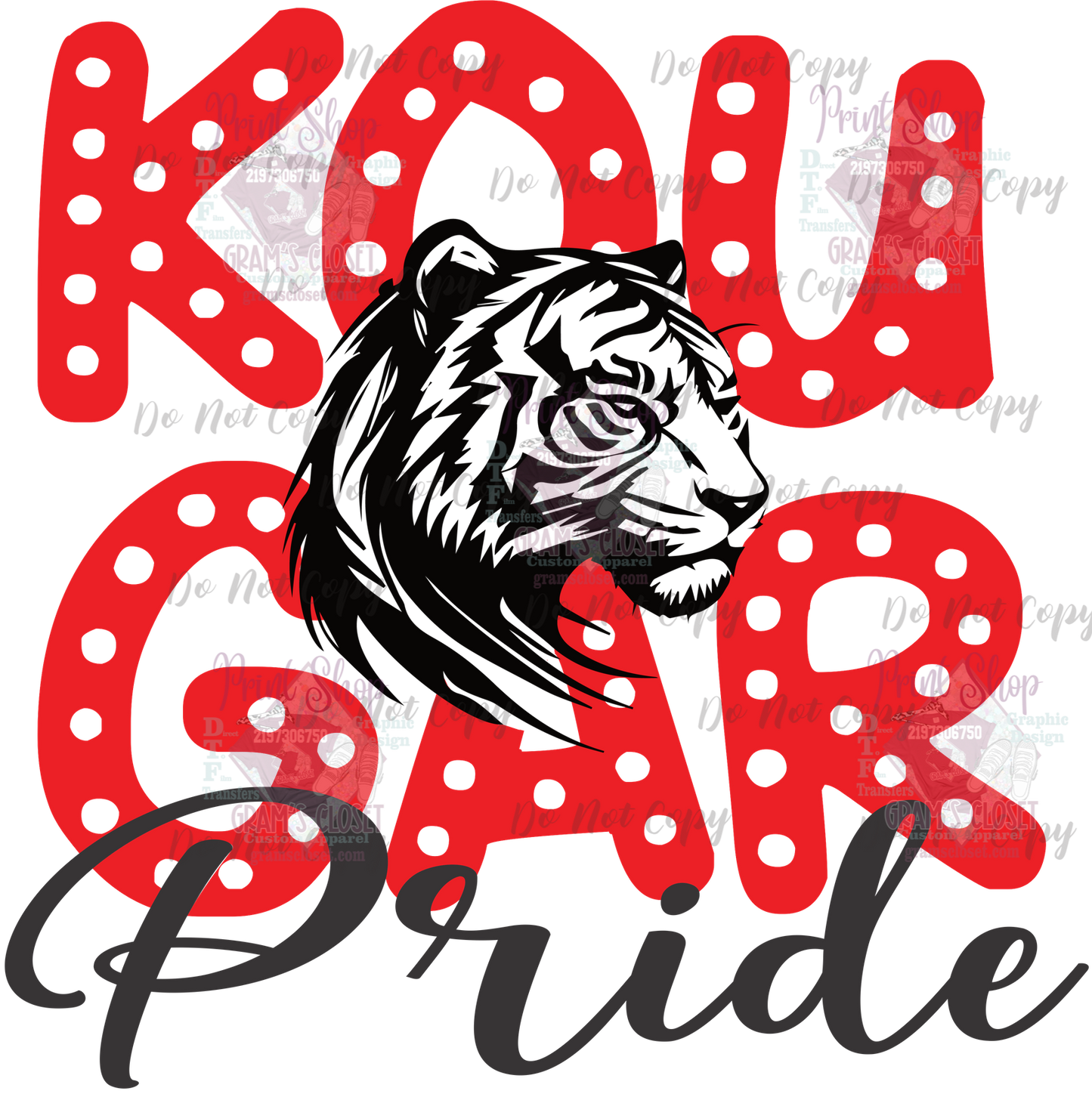 Kougars Pride Dot DTF Transfer