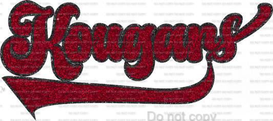 Kougars swoosh DTF Transfer