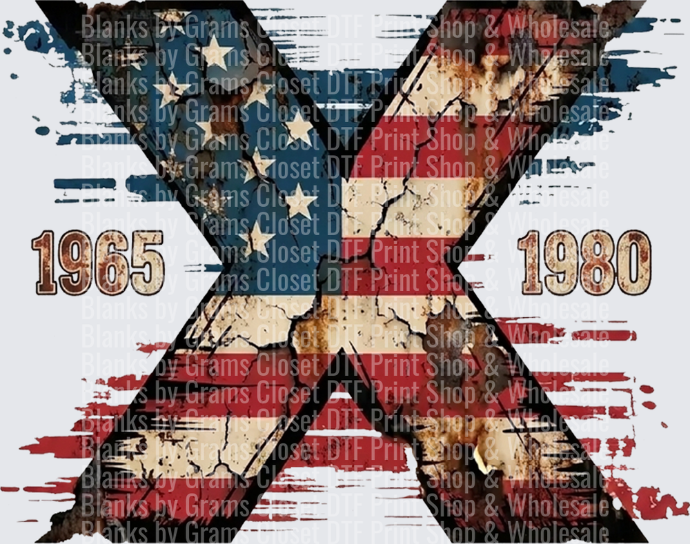 Distressed American Flag X Generation 1965 1980