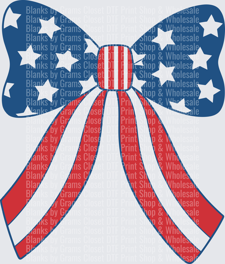 Patriotic American Flag Stars and Stripes Bow