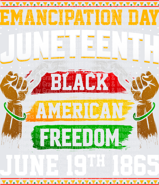 Emancipation Day Black American Freedom with Broken Chains