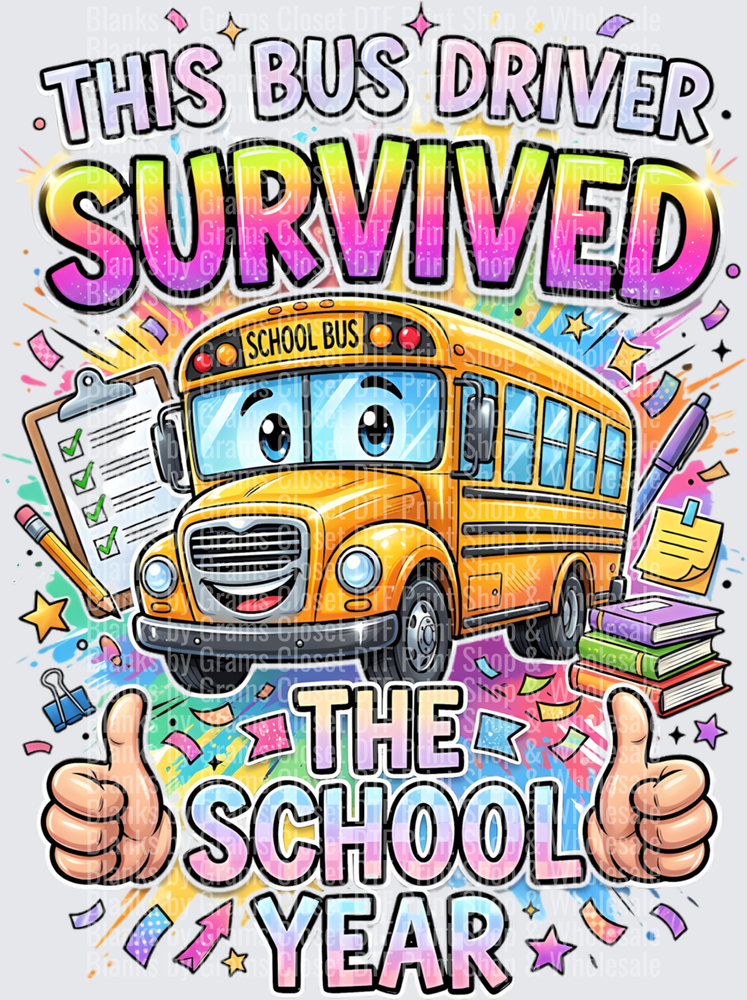This Bus Driver Survived The School Year Cartoon School Bus