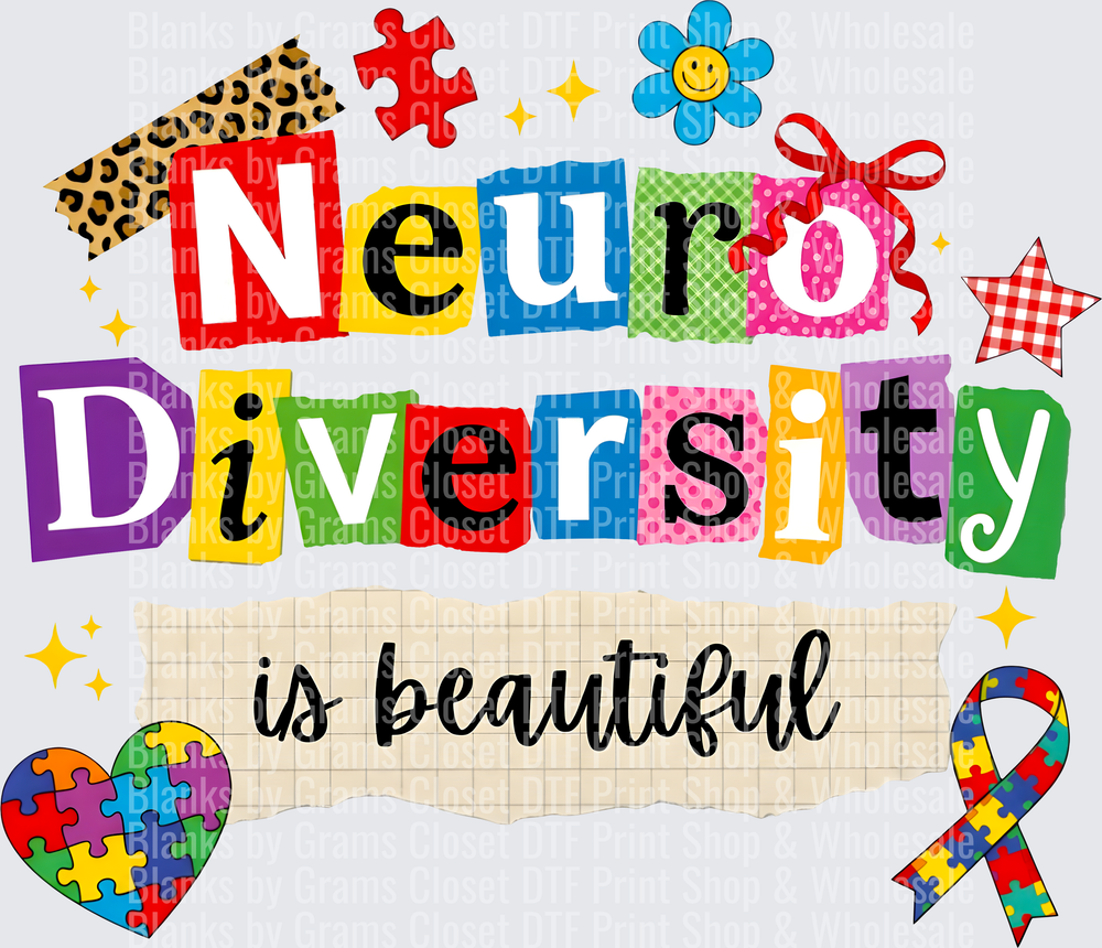 Neuro Diversity is Beautiful Autism Awareness Design