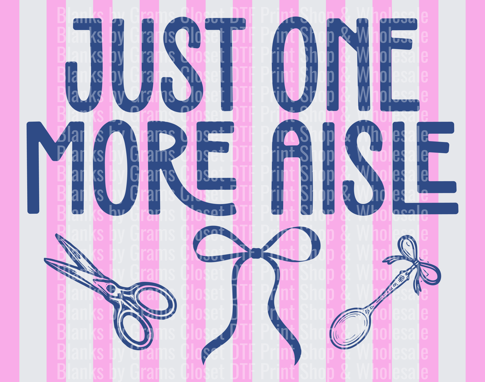 Just One More Aisle Sewing Scissors Bow Spoon Design
