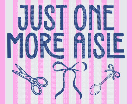 Just One More Aisle Sewing Scissors Bow Spoon Design