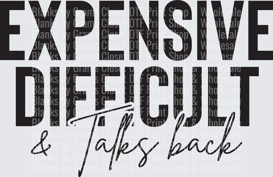 Expensive Difficult & Talks Back Bold Typography Design