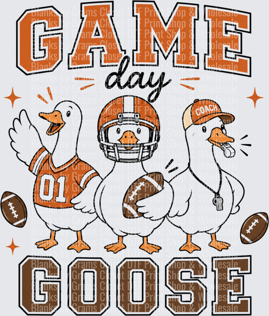 Game Day Goose Football Trio Orange Brown