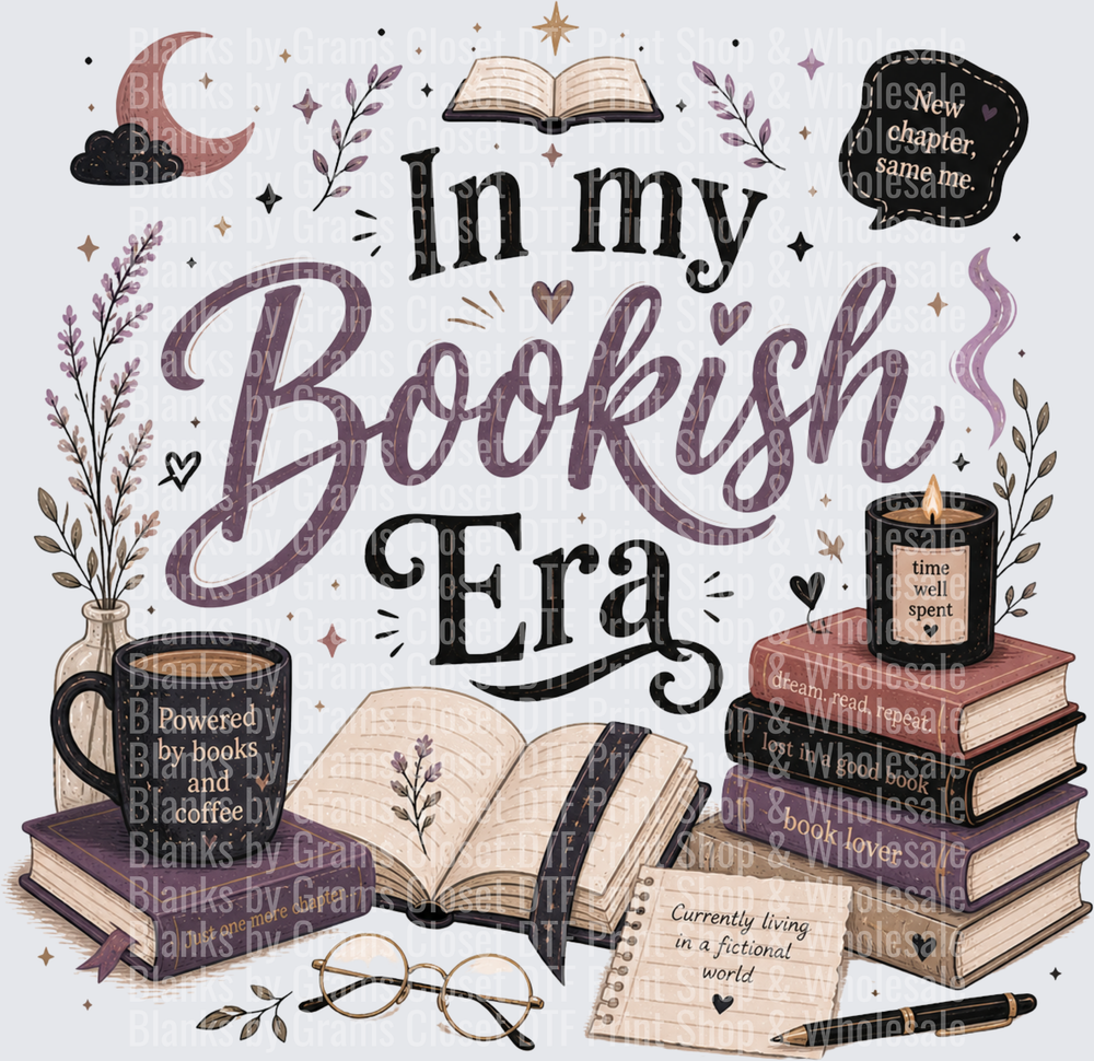 In My Bookish Era Reader Book Lover Cozy Literary Design